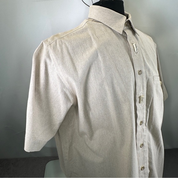 Alpenland Cotton Button Up Shirt 17.5”Collar / 53” Chest - Picture 4 of 11